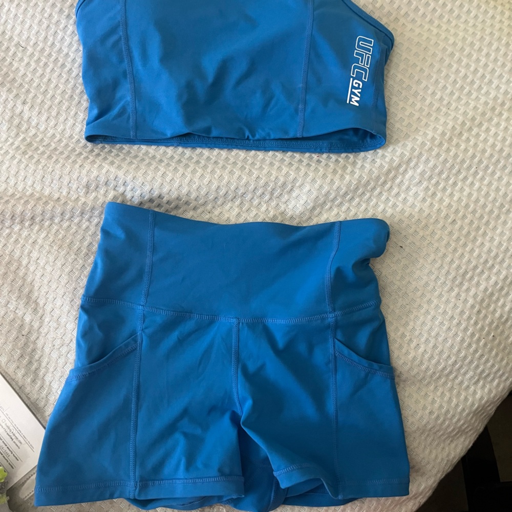 Ufc Gym Matching Sport Bra & Short Set Gem